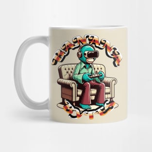 Monkey Master Gamer - Turquoise Tech Trendsetter Mug